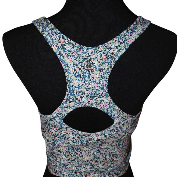 Sage Collective Bra Women's Floral Racerback Sport Athletic Yoga M Medium EUC - Picture 3 of 5